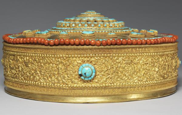 西藏金嵌松石珊瑚壇城