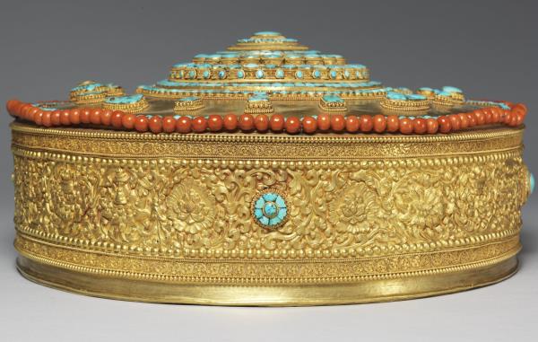 西藏金嵌松石珊瑚壇城