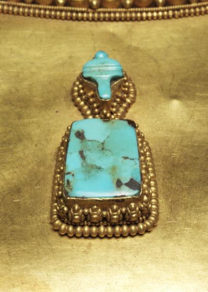 西藏金嵌松石珊瑚壇城