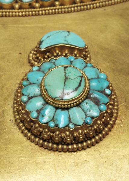 西藏金嵌松石珊瑚壇城