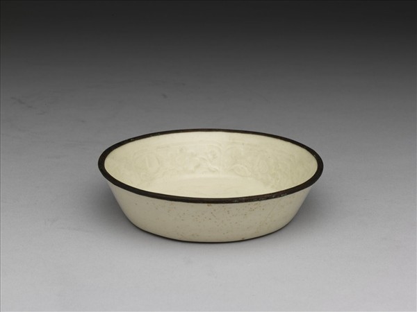 景德鎮窯系 白瓷印花魚藻紋洗