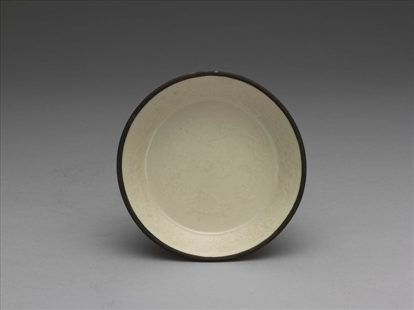 景德鎮窯系 白瓷印花魚藻紋洗