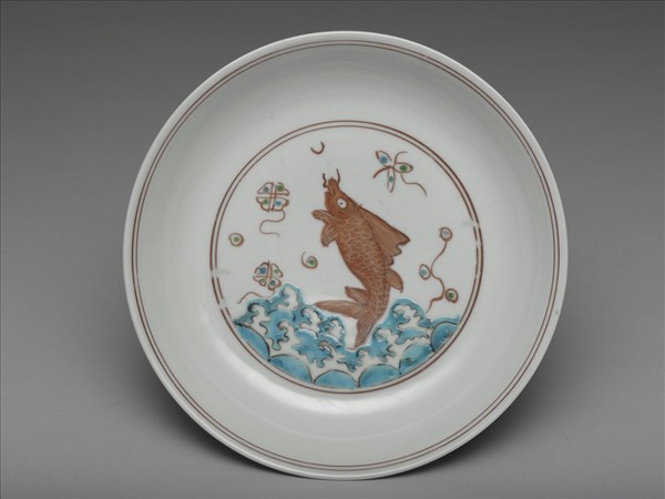 五彩魚紋盤