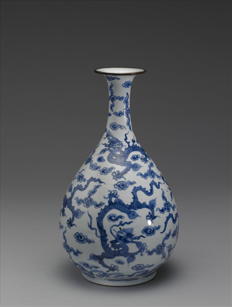 景德鎮窯 青花雲龍玉壺春瓶