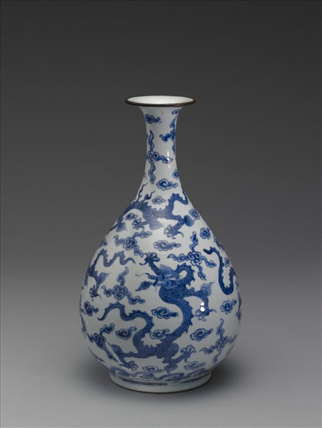 景德鎮窯 青花雲龍玉壺春瓶