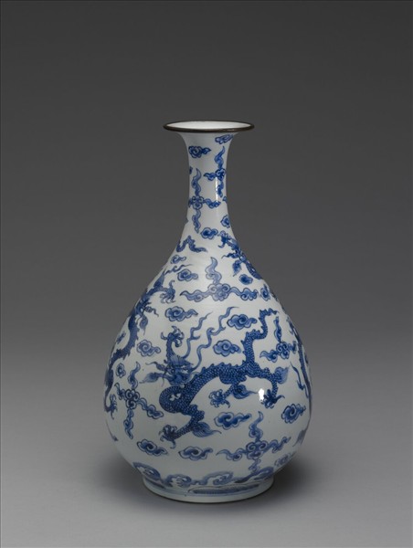 景德鎮窯 青花雲龍玉壺春瓶