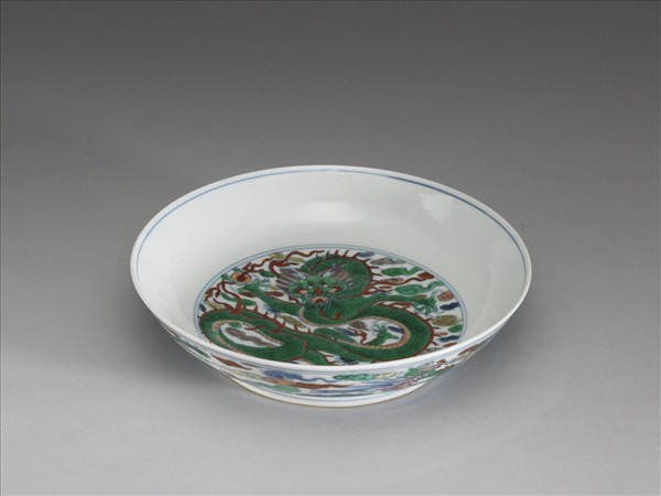 鬥彩龍鳳紋盤