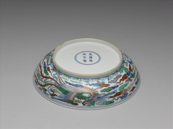 鬥彩龍鳳紋盤