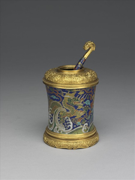 掐絲琺瑯龍紋勺