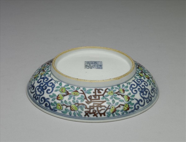 五彩福壽紋盤