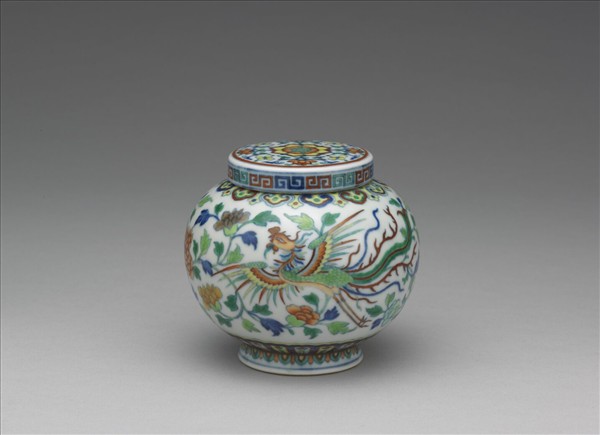 五彩鳳紋蓋罐