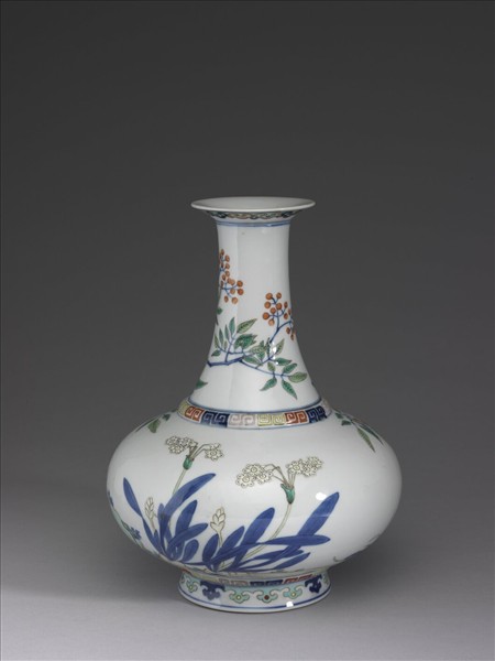 青花粉彩花卉紋瓶