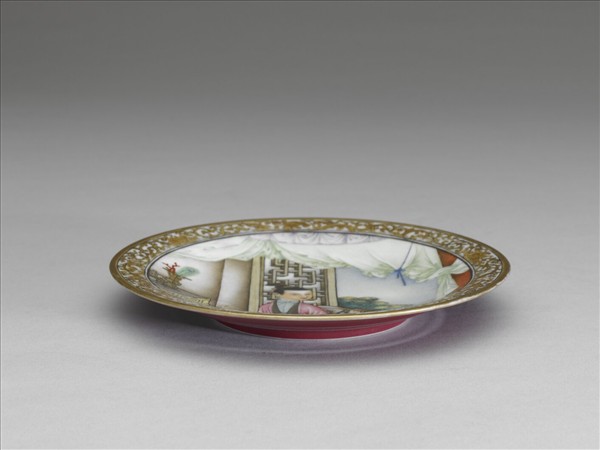 琺瑯彩課子圖碟