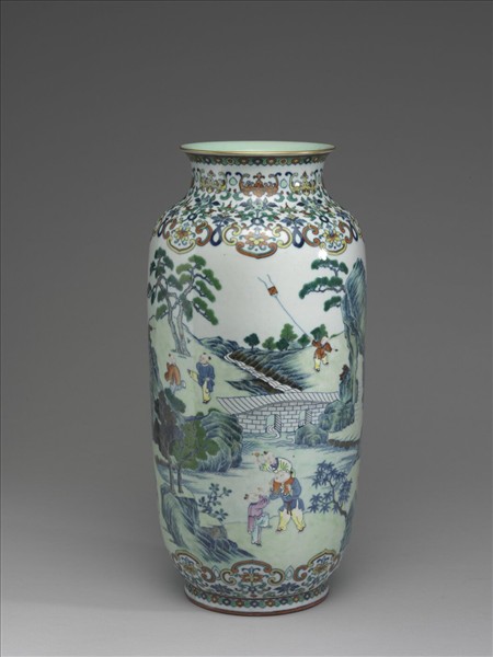 鬥彩十二子燈籠尊