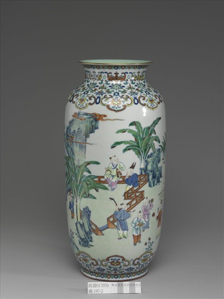 鬥彩十二子燈籠尊