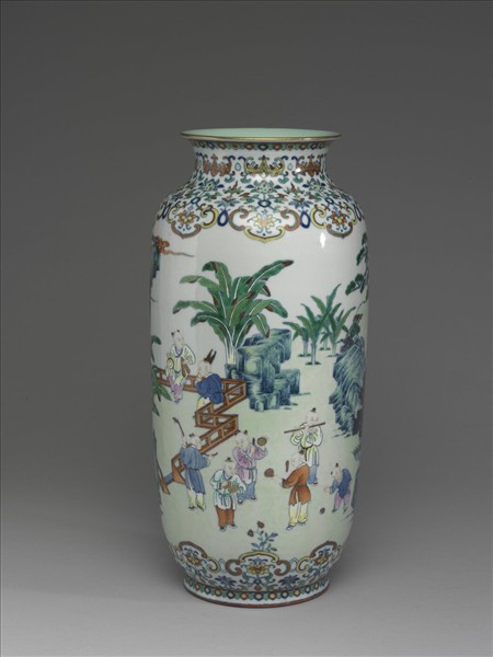 鬥彩十二子燈籠尊