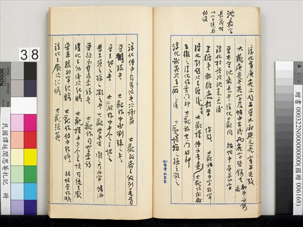 民國譚延闓思菴劄記　冊