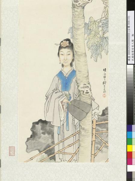 清錢慧安美人圖　軸