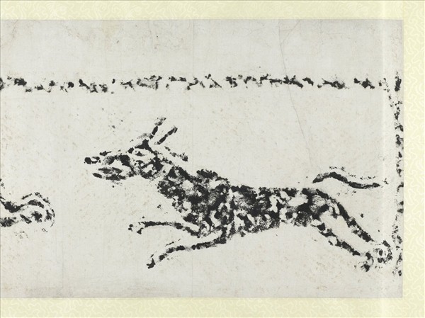 漢狗兔畫像石拓片