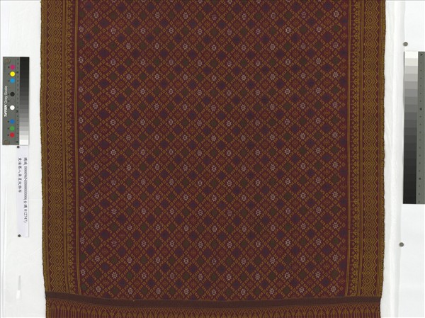 柬埔寨 八角星紋織錦飾布
