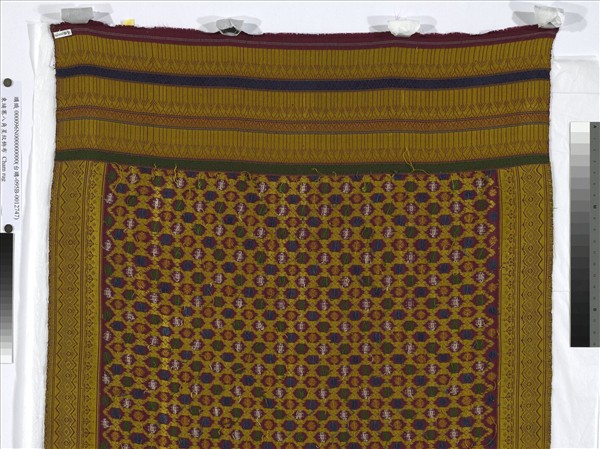 柬埔寨 八角星紋織錦飾布