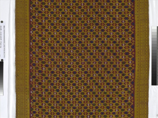 柬埔寨 八角星紋織錦飾布