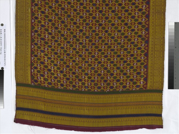 柬埔寨 八角星紋織錦飾布