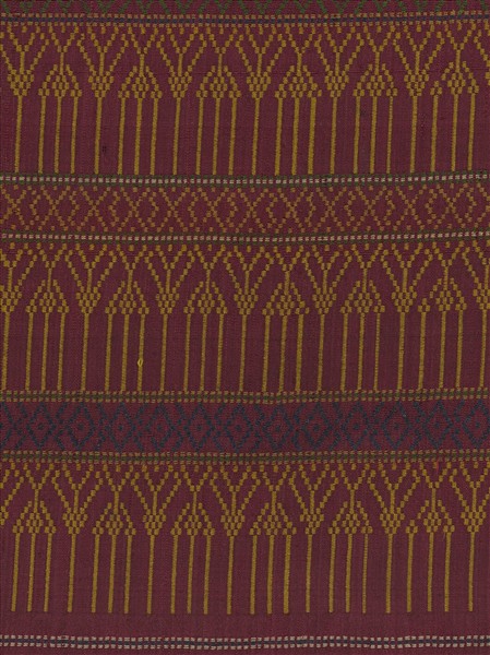 柬埔寨 八角星紋織錦飾布