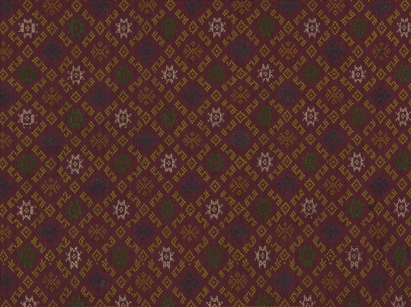 柬埔寨 八角星紋織錦飾布