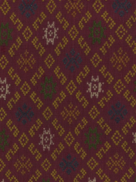 柬埔寨 八角星紋織錦飾布