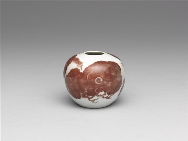 釉裡紅雲龍紋水盛