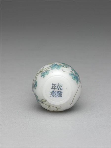 玻璃胎畫琺瑯福壽葫蘆瓶