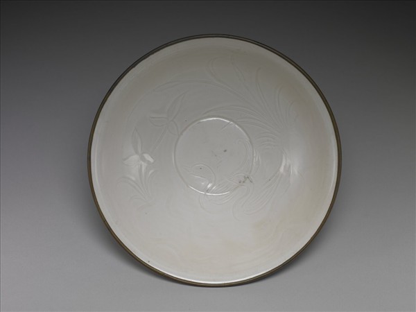 定窯 劃花雙鳧碗