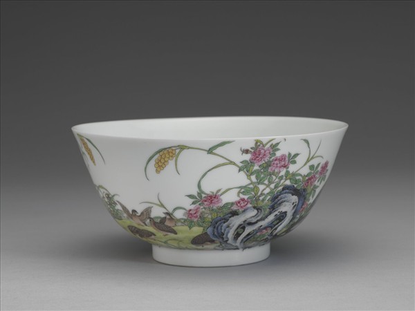 琺瑯彩久安長治碗