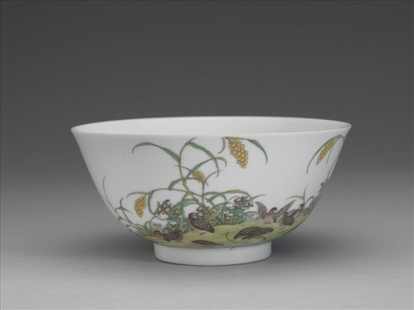 琺瑯彩久安長治碗