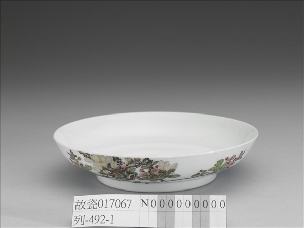 琺瑯彩玉棠富貴圖碟