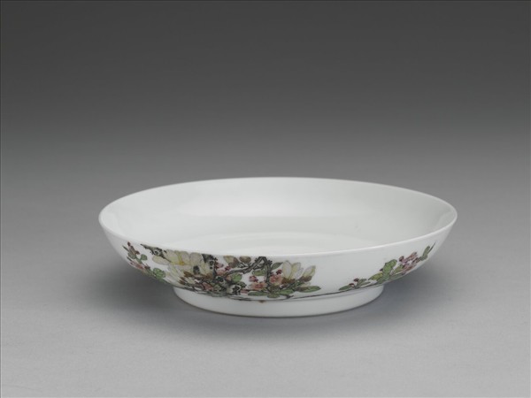 琺瑯彩玉棠富貴圖碟