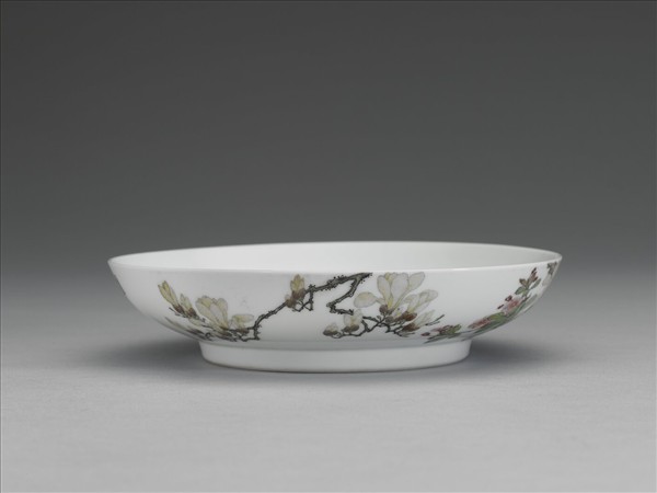 琺瑯彩玉棠富貴圖碟