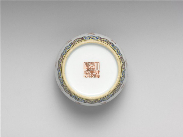 五彩詩意水盛及水匙