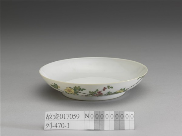 琺瑯彩薔薇花紋碟