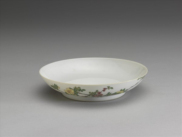 琺瑯彩薔薇花紋碟