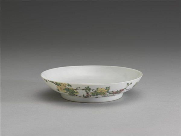 琺瑯彩薔薇花碟