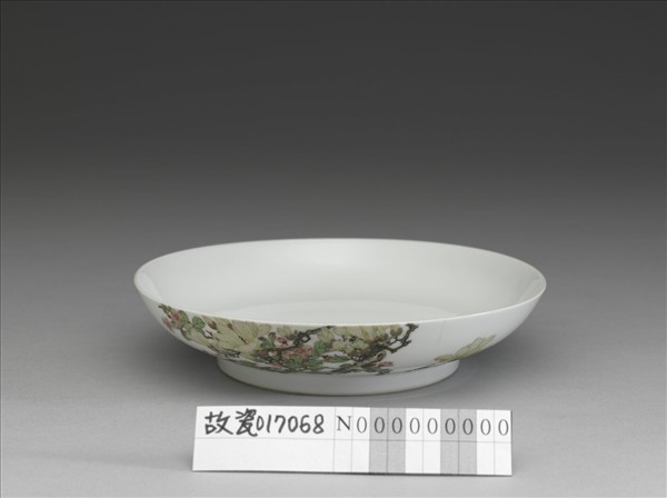 琺瑯彩玉棠富貴圖碟