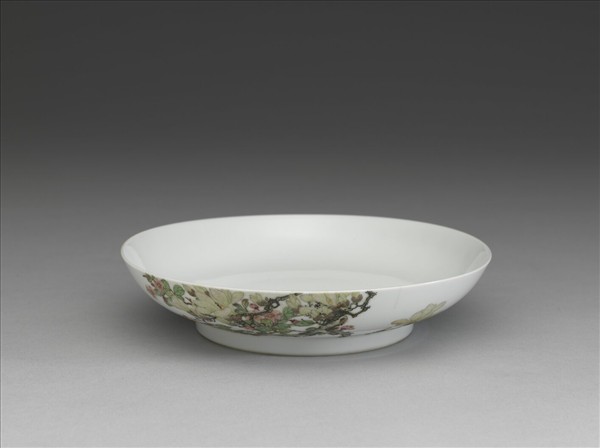 琺瑯彩玉棠富貴圖碟