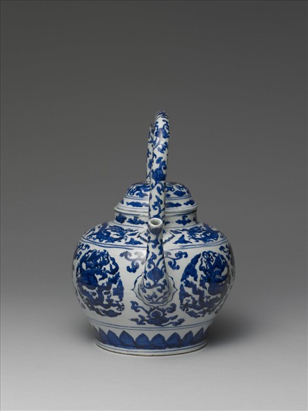 青花雲龍紋提梁壺