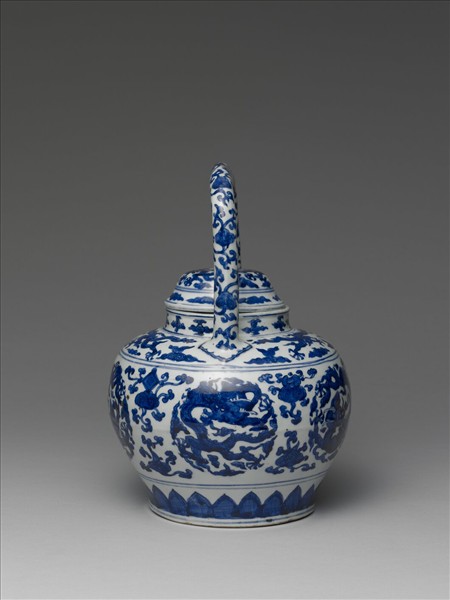 青花雲龍紋提梁壺