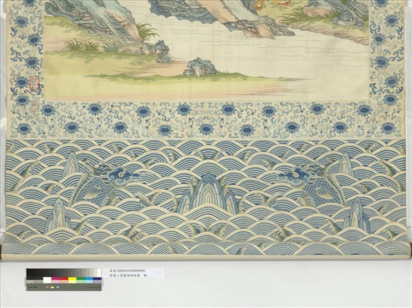 清御製三星圖頌緙絲像　軸