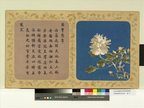 清繡線閬苑長春　冊　富貴長春