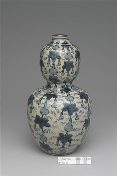 青花瓜瓞綿綿葫蘆瓶