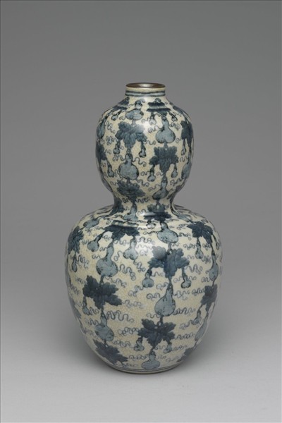 青花瓜瓞綿綿葫蘆瓶